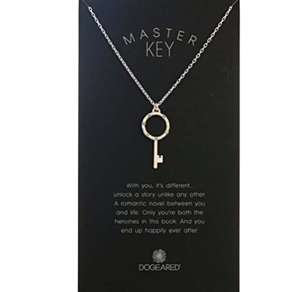 dogeared // swarovski crystal silver key necklace - Picture 2 of 6